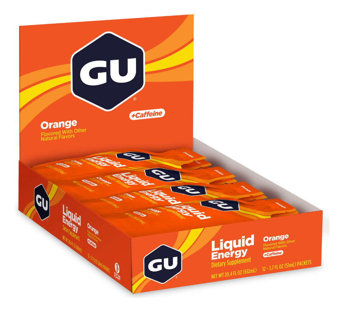 Gel Gu Energy Liquido Sabor Naranja Caja 12pz