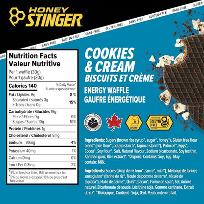 Waffles Honey Stinger Energético Sabor Cookies & Cream
