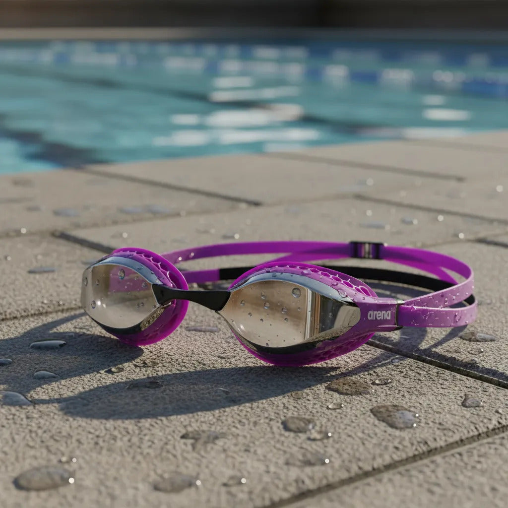 Goggles De Competencia Arena Airspeed Mirror Color Morado