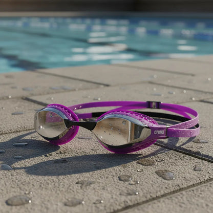 Goggles De Competencia Arena Airspeed Mirror Color Morado