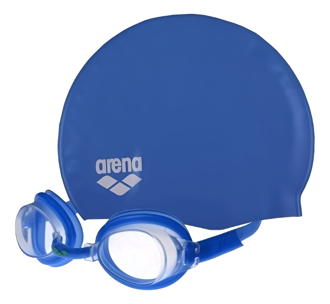 Set De Goggles Y Gorra Arena Para Natación Adulto Y Niño