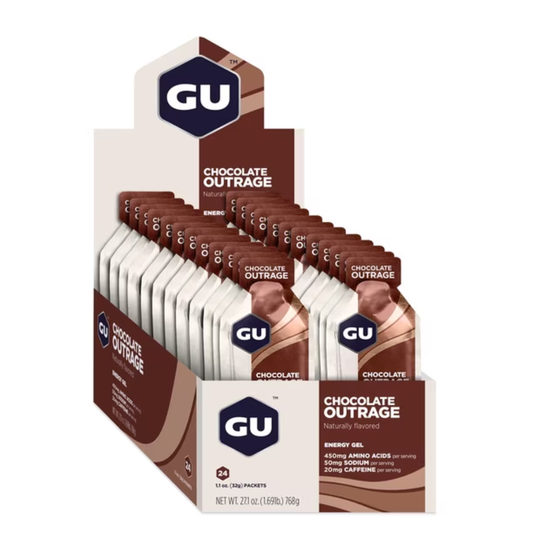 Gel Gu Energy Sabor Chocolate Outrage  24 Sobres