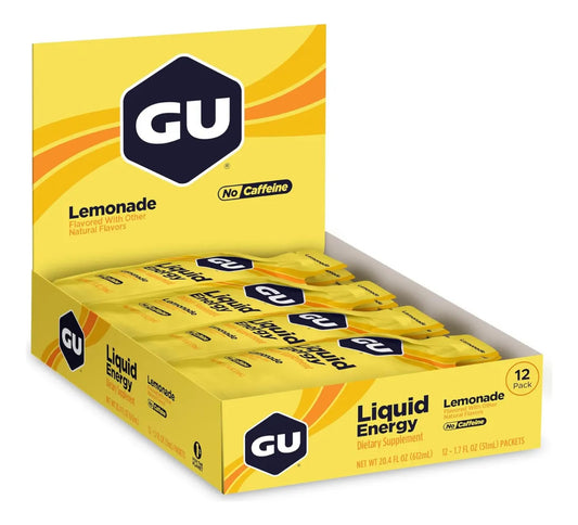 Gel Gu Energy Liquido Sabor Limonada Caja 12pz